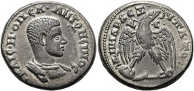 NÖRDLICHE LEVANTE. ANTIOCHIA AM ORONTES. Diadumenian als Caesar, 217 - 218 n. Chr. Billon-Tetradrachme ø 26mm (13.86g). Vs.: ΚΑΙΣ ΟΠ ΕΛ ΑΝΤΩΝΙΝΟΣ, Pan...