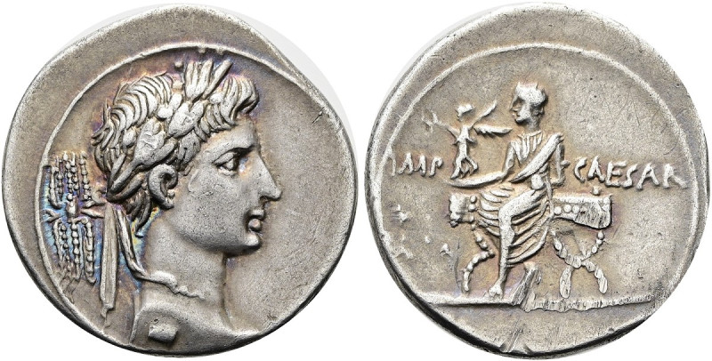 Augustus, 27 v. Chr. - 14 n. Chr. Denar ø 20mm (3.49g). 29 v. Chr. Mzst.Rom. Vs....