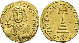 Anastasius II. Artemius, 713 - 715 n. Chr. Solidus ø 21mm (4.26g). Mzst.Konstantinopel. Vs.: d N ARTEMIVS A-NASTASIVS MVL´, drapierte Büste mit Krone,...