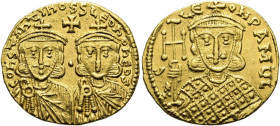 Constantin V. Copronymus, 741 - 775 n. Chr. Solidus ø 20mm (4.42g). 756 - 764 n. Chr. Mzst.Konstantinopel. Vs.: COnSTAnTInOS S LEOn O nEOS, Büsten des...