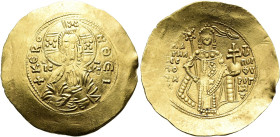 Manuel I. Komnenos, 1143 - 1180 n. Chr. Hyperpyron ø 30mm (4.26g). 1143 - 1152 n. Chr. Mzst.Konstantinopel. Vs.: + KE RO-HΘEI / IC - XC, Christusbüste...