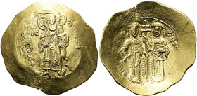 Alexios III. Angelos-Komnenos, 1195 - 1203 n. Chr. Hyperpyron ø 28mm (4.44g). 1197 - 1203 n. Chr. Mzst.Konstantinopel. Vs.: + KE RO-HΘEI / IC - XC, Ch...