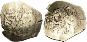 RESTAURIERTES REICH. Johannes V. Palaiologos und Anna von Savoyen, 1341 - 1347 n. Chr. Hyperpyron ø 25mm (4.13g). Mzst.Konstantinopel. Vs.: ANNA, Anna...