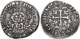 EMIRAT VON AYDIN. TÜRKEI IONIEN. Omar Beg, 1341 - 1348. Gigliato (nach neapolitanischem Typ) ø 26mm (3.76g). o.J., Theologos (Ephesus). Imitation eine...