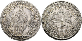 DEUTSCHER ORDEN. Maximilian I. von Österreich, 1590 - 1618. Dicker, doppelter Reichstaler ø 44mm (56.54g). 1614, Hall. Sogenannter "Doppelter Schildta...