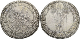 EICHSTÄTT, BISTUM. Johann Eucharius Schenk von Castell, 1685 - 1697. Reichstaler ø 42mm (29.12g). 1694 GFN, Nürnberg. Vierfach behelmter Wappenschild,...