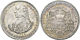 KONSTANZ, Bistum. Franz Konrad von Rodt, 1750 - 1775. 1/4 Konventionstaler ø 28mm (6.96g). 1761 FH, Augsburg. Drapiertes Brustbild in geistlichem Orna...