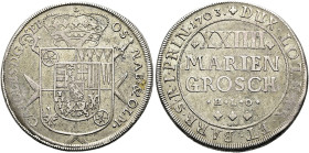 OSNABRÜCK BISTUM. Carl von Lothringen, 1698-1715. 24 Mariengroschen (2/3 Taler zu einem Gulden) ø 34mm (17.11g). 1703 HLO, Osnabrück. Gekrönter und mi...