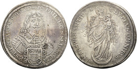 WÜRZBURG, BISTUM. Johann Philipp I. von Schönborn, 1642 - 1673. Reichstaler ø 40mm (28.84g). 1652, Nürnberg. Münzmeister. G. F. Nürnberger. Brustbild ...