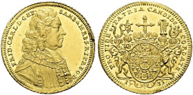 WÜRZBURG, BISTUM. Friedrich Karl von Schönborn-Buchheim, 1729 - 1746. Doppeldukat (6.96g). 1731, Würzburg oder Nürnberg. FRID. CARL. D. G. EP. - BAMB ...