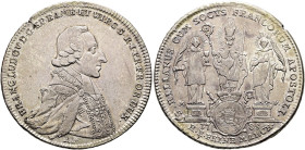 WÜRZBURG, BISTUM. Franz Ludwig von Erthal, 1779 - 1795. Konventionstaler ø 40mm (27.91g). 1785 MP, Würzburg. Brustbild in geistlichem Ornat nach recht...