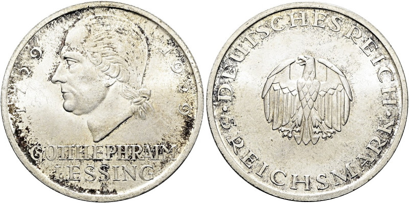 WEIMARER REPUBLIK. GEDENKMÜNZEN. 5 Reichsmark (24.76g). 1929 F, Stuttgart. Auf d...