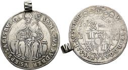 GEISTLICHKEIT. SALZBURG, ERZBISTUM. Wolfgang Dietrich von Raitenau, 1587 - 1612. Altgehenkelter Reichstaler ø 40mm o.J., Salzburg. Der heilige Rudbert...