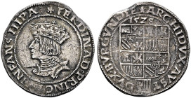 HABSBURGER BIS 1866. Ferdinand I., 1521 - 1564. Pfundner (1/5 Taler) ø 26mm (5.60g). 1528, Linz. Geharnischtes Brustbild mit Bügelkrone nach links / W...