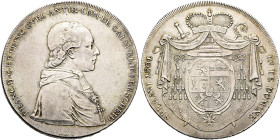 GEISTLICHKEIT. GURK, BISTUM. Franz Xaver von Salm-Reifferscheid, 1782-1822. Konventionstaler ø 39mm (27.95g). 1801, Wien. Brustbild in geistlichem Orn...
