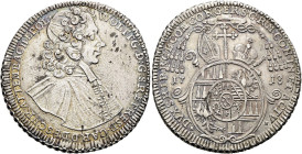 GEISTLICHKEIT. OLMÜTZ, BISTUM. Wolfgang von Schrattenbach, 1711 - 1738. Reichstaler ø 42mm (28.80g). 1718, Kremsier. Brustbild in geistlichem Ornat na...