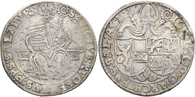 GEISTLICHKEIT. SALZBURG, ERZBISTUM. Johann Jakob Khuen von Belasi, 1560-1586. Taler ø 39mm (28.37g). o.J., Salzburg. Nach links blickender St. Rudbert...