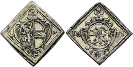GEISTLICHKEIT. SALZBURG, ERZBISTUM. Markus Sittikus von Hohenems, 1612-1619. Rechenpfennig - Klippe (3.22g). 1615, Salzburg. Sogenannte "Dick-Klippe"....