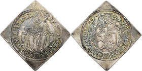 GEISTLICHKEIT. SALZBURG, ERZBISTUM. Markus Sittikus von Hohenems, 1612-1619. Talerklippe ø 42mm (28.42g). 1617, Salzburg. Heiliger Rudbertus mit Salzf...