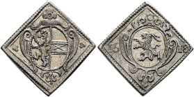 GEISTLICHKEIT. SALZBURG, ERZBISTUM. Markus Sittikus von Hohenems, 1612-1619. Rechenpfennig - Klippe (3.01g). 1618, Salzburg. Sogenannte "Dick-Klippe"....