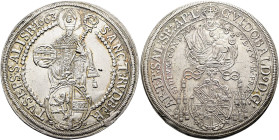 GEISTLICHKEIT. SALZBURG, ERZBISTUM. Guidobald von Thun und Hohenstein, 1654 - 1668. Reichstaler ø 43mm (28.82g). 1663, Salzburg. Heiliger Rudbertus mi...