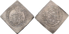 GEISTLICHKEIT. SALZBURG, ERZBISTUM. Maximilian Gandolf von Küenburg, 1668-1687. 1/6 Talerklippe (4.85g). 1679, Salzburg. Heiliger Rudbertus mit Salzfa...