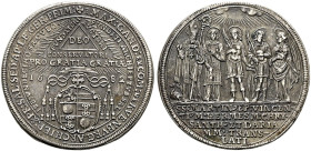 GEISTLICHKEIT. SALZBURG, ERZBISTUM. Maximilian Gandolf von Küenburg, 1668-1687. 1/2 Reichstaler ø 35mm (14.33g). 1682, Salzburg. Auf das 1100. Stiftsj...