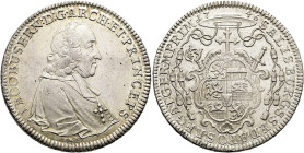 GEISTLICHKEIT. SALZBURG, ERZBISTUM. Jakob Ernst von Liechtenstein, 1745-1747. Reichstaler ø 42mm (29.24g). 1746 FMK, Salzburg. Brustbild in geistliche...