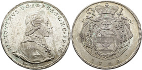 GEISTLICHKEIT. SALZBURG, ERZBISTUM. Hieronymus von Colloredo, 1772 - 1803. Konventionstaler ø 40mm (27.98g). 1784 M, Salzburg. Brustbild in geistliche...