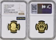 CHINA Popular Republic (1949-present) 100 Yuan 1993 Chinese Personality series Mao Zedong gold. Gr. 11,3. KM 534. Mintage 4.500. NGC PF69 Ultra Cameo ...