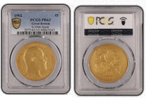 GREAT BRITAIN Edward VII (1901-1910) 5 Pounds 1902 gold. Gr. 39,94. Spink 3966; Marsh F36. Mintage 8.066. London Mint. PCGS PF63 Matte (n.48843643)