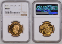 GREAT BRITAIN King George VI (1936-1952) 2 Pounds 1937 gold. Gr. 15,96. Spink 4074; Marsh T46. Mintage 5.500. London Mint. NGC PF66 Star (n.6671478-00...