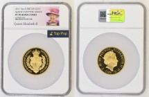 GREAT BRITAIN Queen Elizabeth II (1952-2022) 10 Pounds (five ounces) 2017 Sapphire Jubilee of Her Majesty Queen Elizabeth II gold. Gr. 156,30. Spink M...