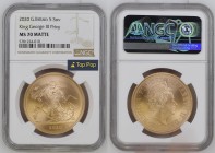 GREAT BRITAIN Queen Elizabeth II (1952-2022) 5 Pounds 2020 King George III Privy gold. Gr. 39,94. Spink SSE18. Mintage 350. London Mint. NGC MS70 Matt...