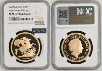 GREAT BRITAIN Queen Elizabeth II (1952-2022) 5 Pounds 2020 King George III Privy gold. Gr. 39,94. Spink SE13B. Mintage 500. London Mint. NGC PF70 Ultr...