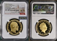 GREAT BRITAIN Queen Elizabeth II (1952-2022) 100 Pounds 2022 British Ancient Monarchs King Edward VII gold. Gr. 31,1. Spink BMGA4. Mintage 610. London...