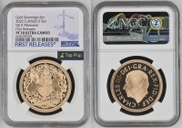 GREAT BRITAIN King Charles III (2022-present) 5 Pounds 2022 Queen Elizabeth II Memorial gold. Gr. 39,94. Spink SE17. Mintage 1.112. London Mint. NGC P...