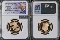 GREAT BRITAIN King Charles III (2022-present) 2 Pounds 2023 “King Charles III Coronation” gold. Gr. 15,96. Spink PGS104. Limited issue 1.050 sets. Lon...