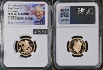 GREAT BRITAIN King Charles III (2022-present) Sovereign 2023 “King Charles III Coronation” gold. Gr. 7,98. Spink PGS104. Limited issue 1.050 sets. Lon...