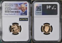 GREAT BRITAIN King Charles III (2022-present) Half Sovereign 2023 “King Charles III Coronation” gold. Gr. 3,99. Spink PGS104. Limited issue 1.050 sets...