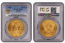 MEXICO Estados Unidos Mexicanos (1821-present) 50 Pesos 1930 gold. Gr. 41,66. KM 481; FR 172. Mintage 372.000. Mexico City Mint. PCGS MS63 (n.37640019...