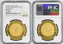 MEXICO Estados Unidos Mexicanos (1821-present) Gold Medal 1974 MO. Gr. 41,69. KMX 257/A. Mintage 100. Mexico City Mint. Mexico Numismatic Society 1810...