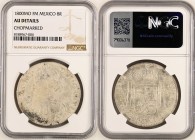 MEXICO King Charles IV (1788-1808) 8 Reales 1800MO FM silver. Gr. 27,00. Cal 965. Mintage unknown. Mexico City Mint. NGC AU DETAILS (n.8188967-004). C...