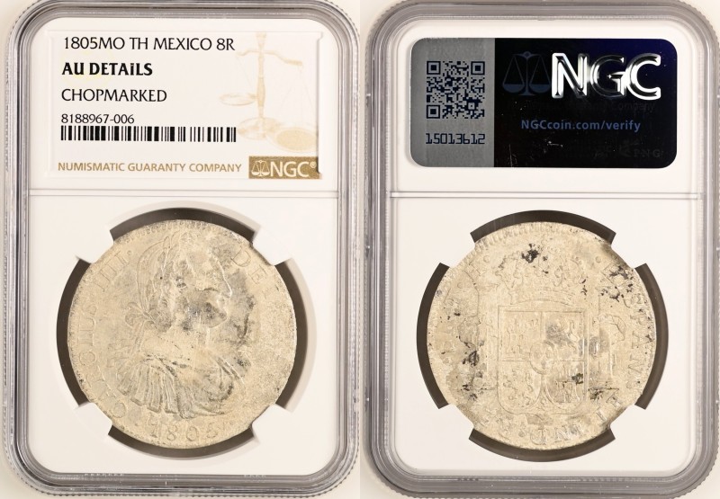 MEXICO King Charles IV (1788-1808) 8 Reales 1805MO TH silver. Gr. 27,00. Cal 983...