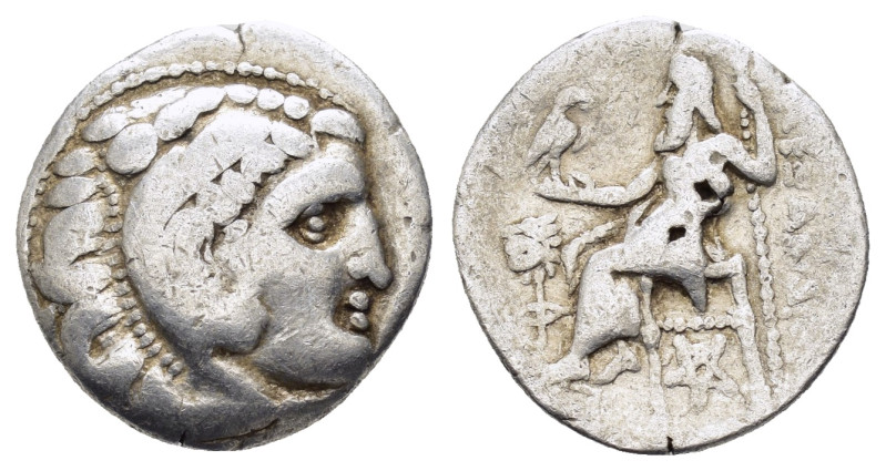 KINGS OF MACEDON. Alexander III 'the Great' (336-323 BC). Drachm. Kolophon.
Obv:...
