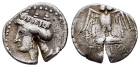 PONTOS. Amisos (as Peiraieos). AR Siglos (Circa 435-370 BC). Diog-, magistrate.
Obv: Head of Hera left, wearing ornamented stephanos.
Rev: Φ-Ι / ΠEIPA...
