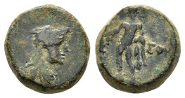 PONTOS. Amisos. Time of Mithradates VI Eupator (Circa 95-90 or 80-70 BC). Ae.
Obv: Draped bust of Amazon right, wearing wolf skin.

Rev: AMI - ΣOY....