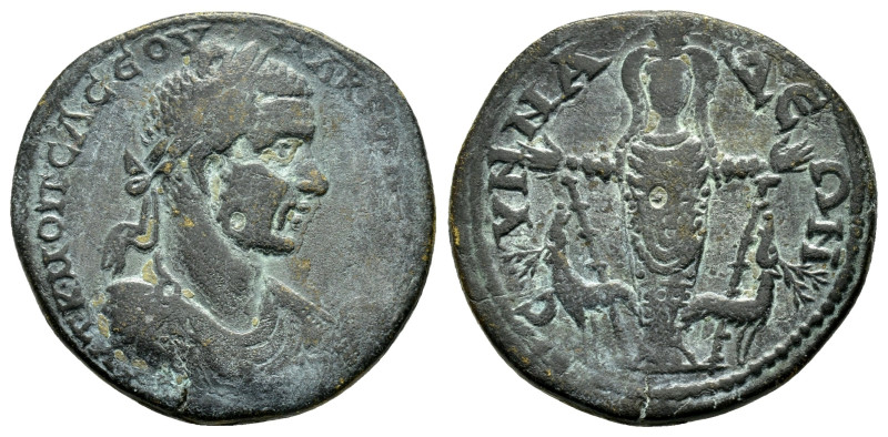 PHRYGIA.Synnada.Macrinus (217-218). Ae.
Obv : ΑΥΤ Κ Μ ΟΠΕΛ ϹΕΟΥ ΜΑΚΡΕΙΝΟϹ ϹΕΒΑϹ...