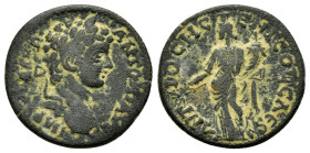 PISIDIA.Antioch.Caracalla.(198-217).Ae.
Obv : IMP CAES M AVP ANTONINVS.
Laureate head of Caracalla to right.
Rev : ANTIOCHENI COL CAE.
Tyche standing ...