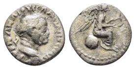 CAPPADOCIA. Caesarea (as Eusebeia). Vespasian (69-79). Hemidrachm.
Obv : AYTOKP KAICAP OYECΠACIANOC CEBA.
Laureate head right.
Rev : Nike seated right...